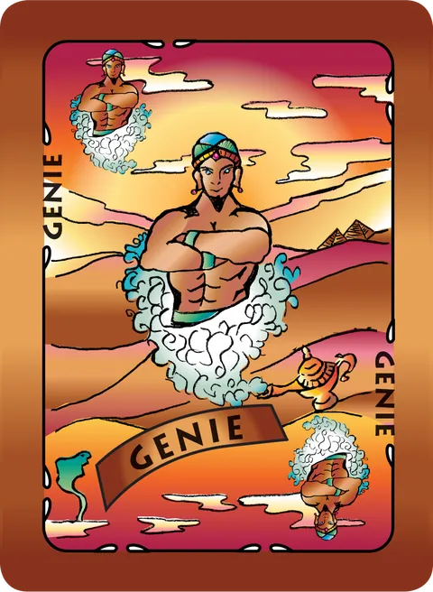 Genie card from You Wish! game