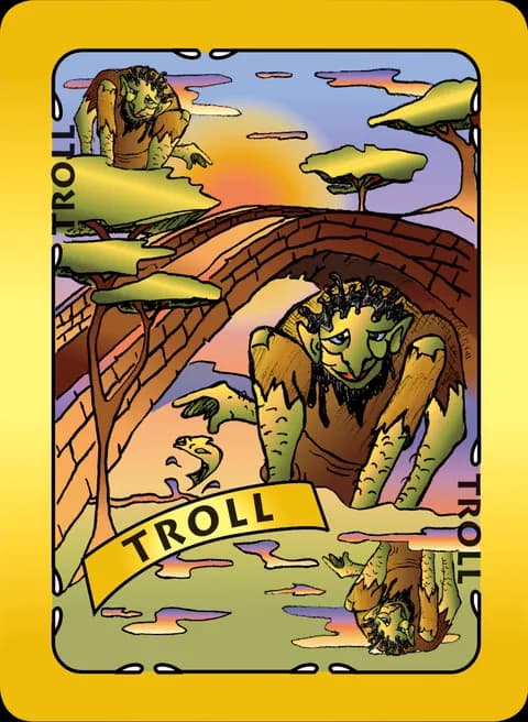 Troll card from You Wish! game